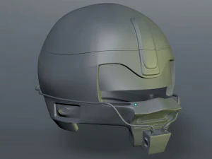 capacete militar sifi Modelo 3D