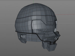 sifi military helmet 3D Модель