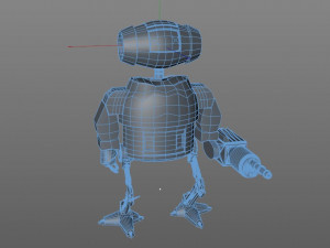 scifi cartoon robot with armour Modello 3D