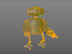 scifi cartoon robot with armour Modello 3D