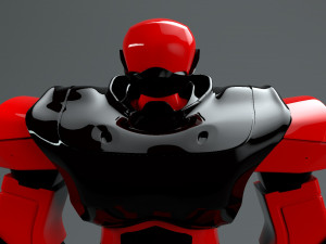 3d high poly cyborg bust scifi robot 3D Model