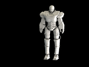 3d high poly cyborg bust scifi robot 3D Model