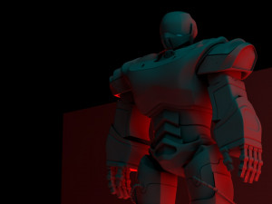 3d high poly cyborg bust scifi robot 3D Model
