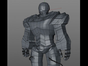 3d high poly cyborg bust scifi robot 3D Model
