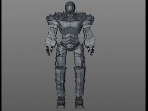 3d high poly cyborg bust scifi robot 3D Model