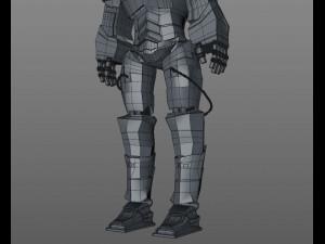 3d high poly cyborg bust scifi robot 3D Model