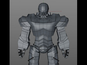 3d high poly cyborg bust scifi robot 3D Model