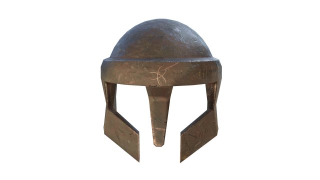 viking helmet with 4k 2k texture 3D Model .c4d .max .obj .3ds .fbx .stl .blend 