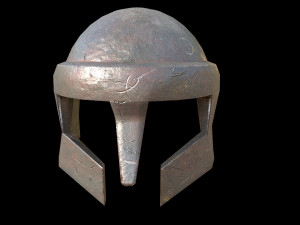 viking helmet with 4k 2k texture 3D Model