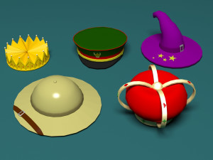 low poly hats no1 3D 모델