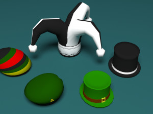 low poly hats no1 3D 모델