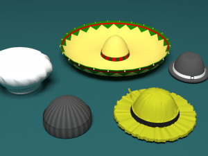low poly hats no1 3D 모델