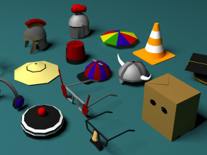 low poly hats no2 3D Model