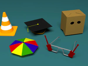 ローポリ帽子 no2 3Dモデル