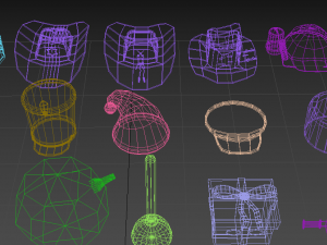 low poly hats no3 Model 3D