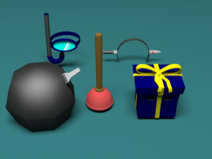 low poly hats no3 Model 3D