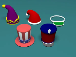 low poly hats no3 3D Model