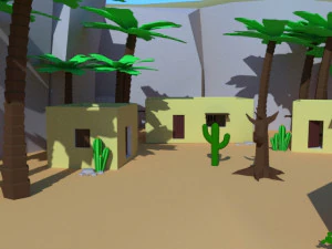 low poly desert 3D Model
