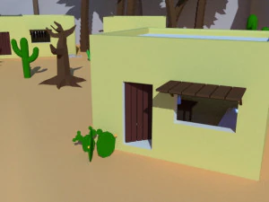 low poly desert 3D Model