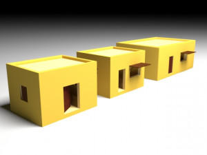 low poly desert Model 3D