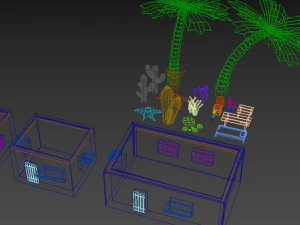 low poly desert 3D Model