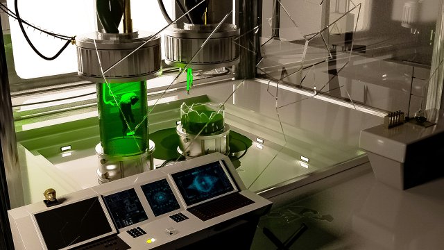 scifi laboratory 3D 모델 .c4d .max .obj .3ds .fbx .stl .blend 
