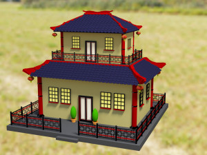 chinese house 3Dモデル