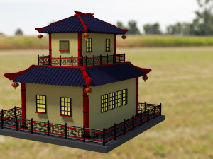 chinese house 3D Модель