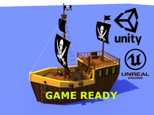 pirate battleship 3D मॉडल
