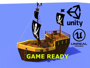 pirate battleship 3D Model