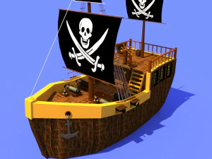 pirate battleship 3D Model