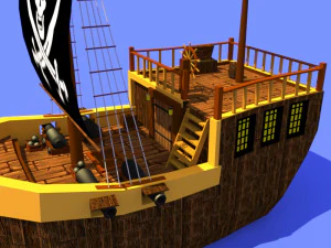 pirate battleship 3D Model