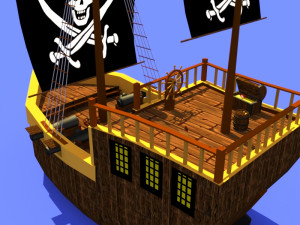 pirate battleship 3Dモデル