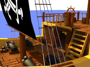 pirate battleship 3Dモデル