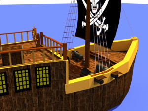 pirate battleship 3Dモデル