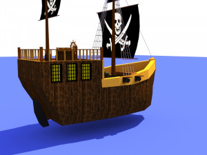pirate battleship 3Dモデル