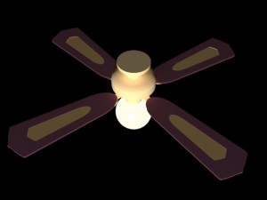 ceiling decorated fan Model 3D