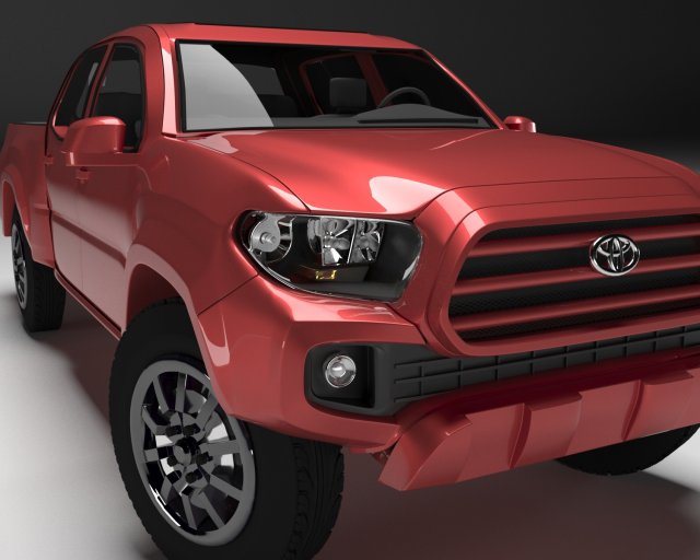 toyota tacoma 2016 long 3D Model .c4d .max .obj .3ds .fbx .stl .blend 