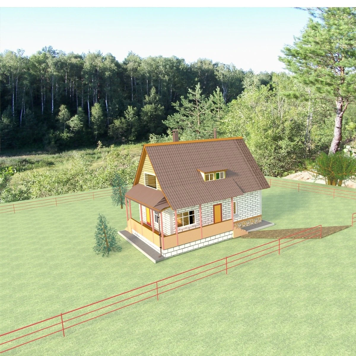 cotttage 3D Model .c4d .max .obj .3ds .fbx .stl .blend