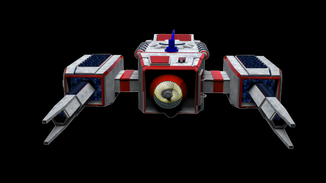 spaceship sci-fi drone Model 3D .c4d .max .obj .3ds .fbx .stl .blend 
