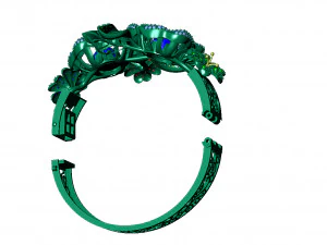 Bracelet Flower ROSE 3D Print Model