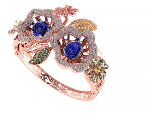 Bracelet Flower ROSE 3D Print Model