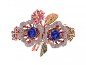 Bracelet Flower ROSE 3D Print Model