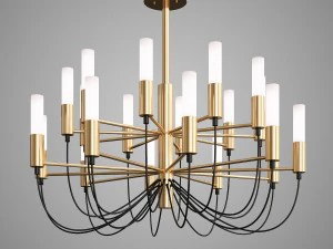 L&aacute;mpara LED G9 dorada con brillo de lujo Modelo 3D