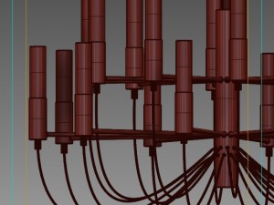 luxury lustre gold g9 led chandelier 3D 모델