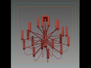 luxury lustre gold g9 led chandelier 3D 모델