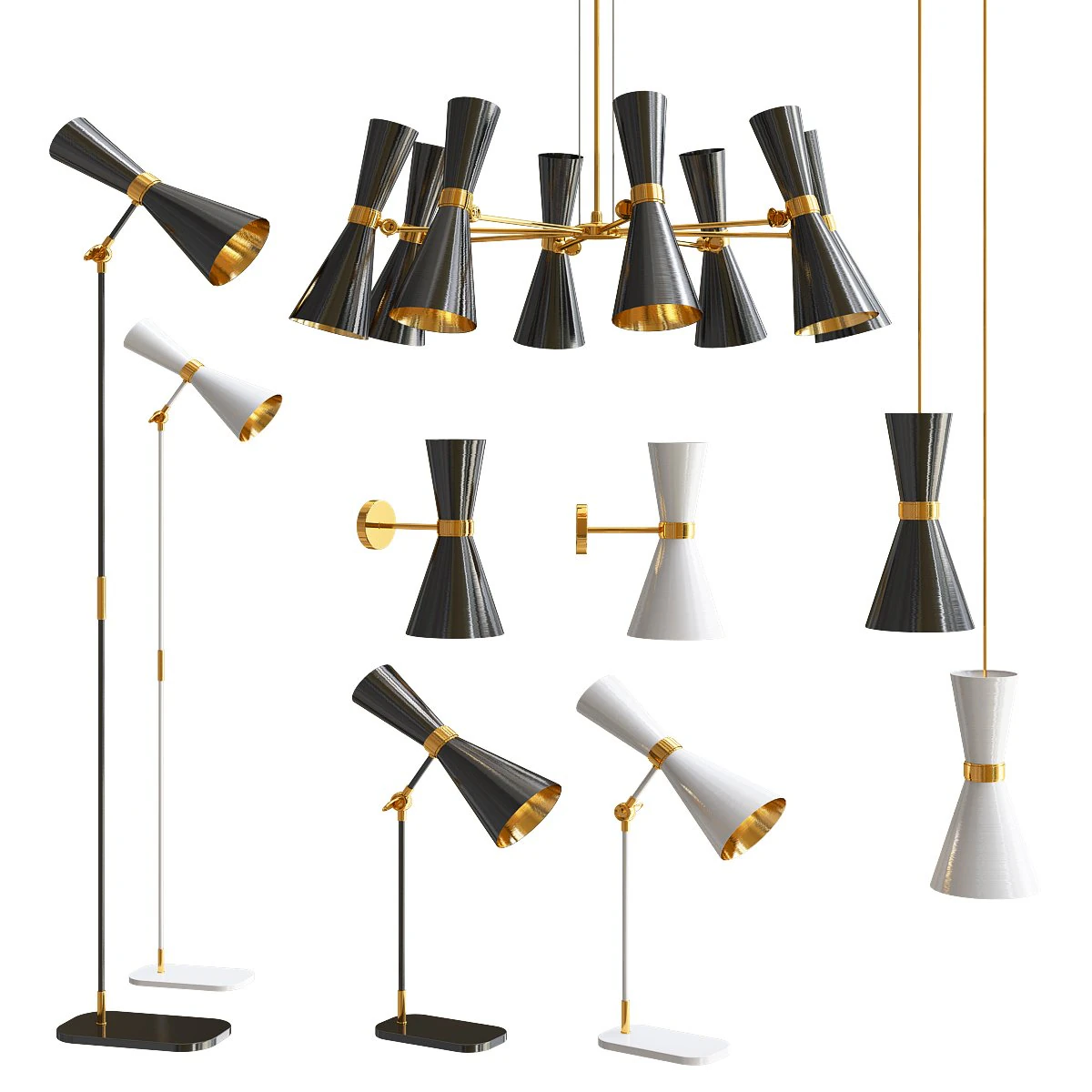 cairo light collection - 5 types 3D Model .c4d .max .obj .3ds .fbx .stl .blend 