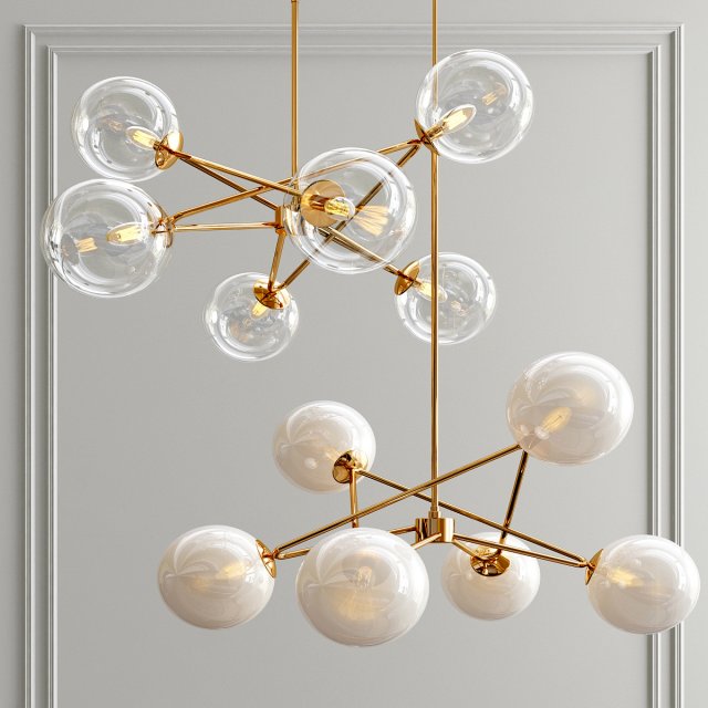 turenne large dynamic chandelier circalighting 3D Model .c4d .max .obj .3ds .fbx .stl .blend 