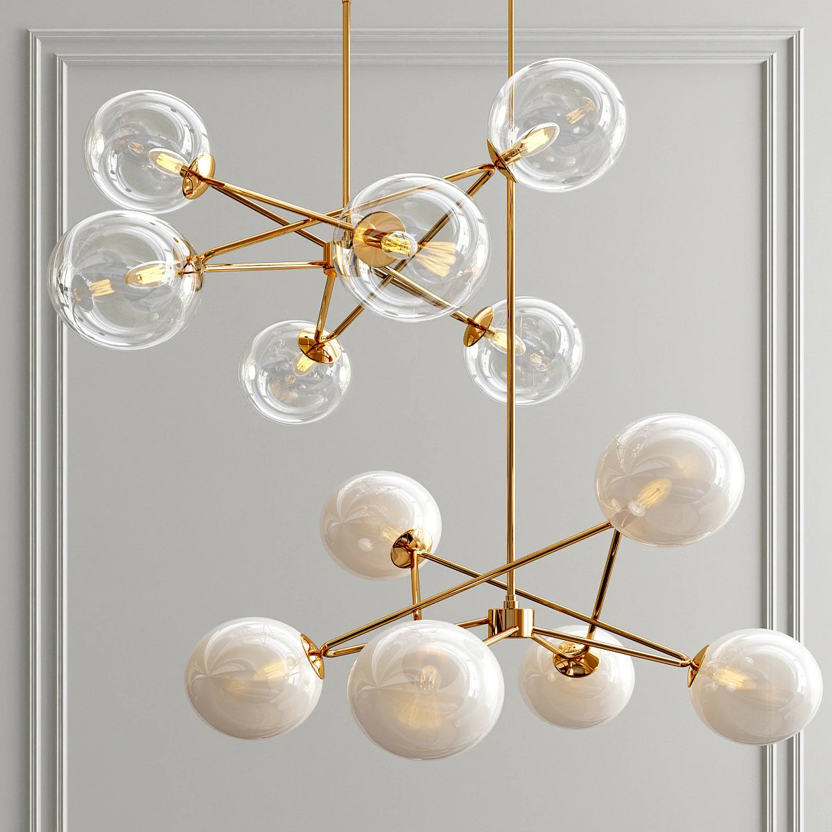 turenne large dynamic chandelier circalighting 3D Model .c4d .max .obj .3ds .fbx .stl .blend 
