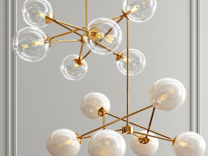 turenne large dynamic chandelier circalighting 3D Model